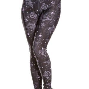 New Hell Bunny Dark Sea Goth Leggings MD/LG Hot Topic